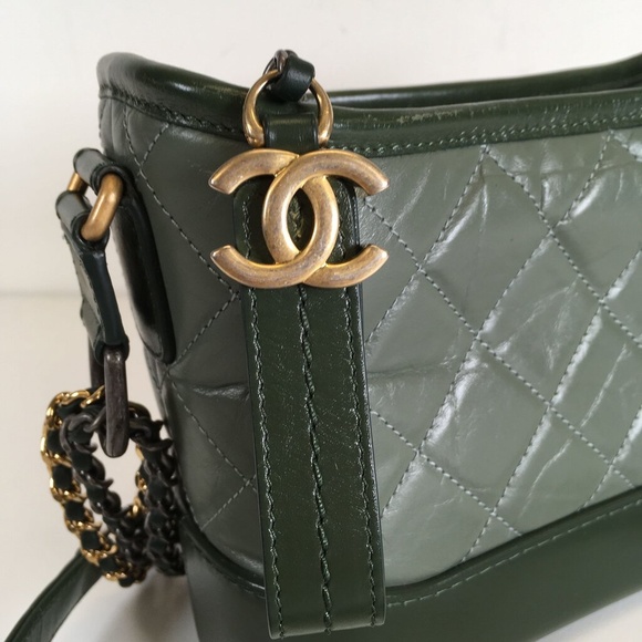 Chanel Calfskin Gabrielle Hobo Bag Green - Picture 4 of 7